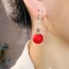 Pendientes de circonita Dongdaemun de Corea del Sur de alta calidad, pendientes de personalidad de moda, nuevos pendientes de perla con aguja de plata s925 2024