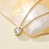 Elegante e Luxuoso Colar de Aço Titânio com Zircônia, Corrente de Clavícula Deslumbrante e de Alto Padrão, Joias que Não Desbotam, Acessórios de Aço Inoxidável, Transfronteiriço