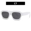 Gafas de sol poligonales retro a juego con el color, modernas gafas de sol de playa personalizadas europeas y americanas, modernas gafas de sol con protección solar para fotos de calle.