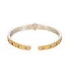 Pulsera Abierta Ruyi de Trébol de Cuatro Hojas Esmaltada en Oro Plata Pura 9999 Plata de Ley Nuevo Estilo Chino Estilo Nicho Estilo Nacional Regalo para Novia