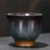 Xícara de Chá Jianzhan Queimada em Forno Tamanho Grande Cerâmica Xícara para Degustação de Chá Xícara de Anfitrião Kung Fu Chapéu de Cogumelo Conjunto de Uma Peça Xícara de Chá Tenmoku Múltiplos Estilos