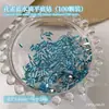 Rhinestones de forma especial azul pavo real, lágrima larga, base plana, mismo estilo que "Lágrimas del Mar", decoraciones para uñas facetadas de alto brillo al por mayor