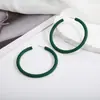 Pendientes Clásicos de Círculo Grande, Pendientes de Anillo C de Acrílico, Pendientes Geométricos Coloridos Simples y Exagerados, Pendientes Retro Estilo Hong Kong