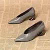 Zapatos Planos de Tacón Grueso con Punta Puntiaguda y Estampado de Serpiente Poco Profundos, Tendencia Primavera/Otoño 2026 para Mujer, Fáciles de Usar y Versátiles