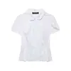 Para Comercio Exterior Transfronterizo Europeo y Americano Ropa de Mujer Aliexpress Más Vendido Moda de Verano Versátil Adelgazante Camisa de Popelina Rayada