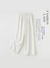 Calça de Acetato Air Primavera e Verão Solta Cintura Alta Emagrecedora Minimalista Preguiçosa Cool Calça de Perna Larga Casual Feminina Cordão Calça Longa