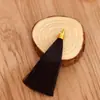 Adorno de borla con hilo dorado de 8 cm, material de poliéster, accesorios para prendas de vestir, accesorios de borla colgante hechos a mano para DIY, compra al por mayor para mejor precio