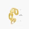 Anillo de conexión de anillo de bobina de cadena caliente transfronterizo europeo y americano para hombres y mujeres, anillo abierto de acero de titanio, joyería de moda con personalidad, venta al por mayor