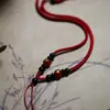 Cordón Tejido Hecho a Mano de Oro y Jade para Colgante de Mujer, Cordón para Collar con Colgante de Ágata de los Doce Signos del Zodiaco para Hombre