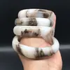 Pulsera de Jade Seda Dorada Natural de Xinjiang, Pulsera de Jade Flor Negra Seda Dorada, Pulsera de Jade Flor Flotante Negra y Blanca, Regalos y Artículos de Jade de Vendedor Ambulante
