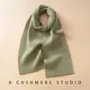 Bufanda de Cachemira para Mujer 100% Cachemira Pura Versátil Simple Jacquard de Tejido de Punto con Patrón de Ondas de Agua Bufanda Cálida para el Cuello