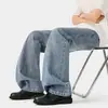 Verão 2026 Novo Jeans Masculino de Alta Qualidade com Design Simples, Lavagem Americana, Perna Reta, Calças de Alta Qualidade