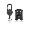 Fronteiriço Diamante Tático Fivela de Puxar Fácil Elástico Carretel de Crachá Vertical Preto Capa Protetora de Documentos Atacado de Fábrica