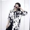 Camisa holgada estilo Hong Kong para hombre y mujer, estilo holgado, manga larga, estilo retro, chaqueta con solapa, primavera y otoño de 2024