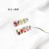 Uñas Postizas Portátiles, Tiras de Uñas Prehechas, Estilo Dulce y Fresco de Dibujos Animados Chinos, Manicura Francesa Degradada Difuminada, Uñas Postizas