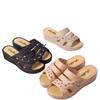 Verano nuevo tacón medio Tacón Alto Zapatillas de mamá para mujer moda casual de mediana edad y sandalias para personas mayores