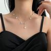 Collar de perlas de mariposa con circón microincrustado para mujer, diseño de nicho, estilo frío, accesorios de temperamento, cadena de clavícula de alta gama
