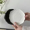 Plato de Plástico con Textura de Piedra Irregular Creativa Plato de Fruta Plato Plano Bajo Estilo Japonés Ins Plato de Hueso Fabricante