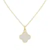 Collar de Cobre Arvaleff Trébol de Nácar Cadena para Clavícula de Moda de Lujo Ligero Zirconia de Oro de 18K con Diamantes Venta al por Mayor Transfronteriza