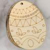Huevo de Pascua de madera con cuerda de cáñamo decoración para fiesta navideña Niños diy hecho a mano conejo viruta de madera decoración para el hogar