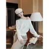 Llegó. Suéter de punto para mujer de otoño e invierno, de alta gama, casual, suave y cómodo, entallado en la cintura, adelgazante, top interior