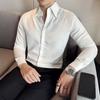 Fw575 2024 Jacquard de Gama Alta con Patrón Oculto Moda Camisa Floral Manga Larga Casual Camisa Floral