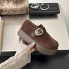 Zapatos de plataforma de suela gruesa estilo Birkenstock retro para mujer, nueva colección otoño 2026, mocasines, zuecos y zapatos casuales de un solo color para mujer