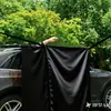 Tienda de campaña exterior para coche con cortina de ducha de privacidad negra, toldo lateral, cortina de baño exterior para camping