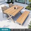 Mesas y Sillas Nórdicas para Exteriores Famosas en Internet, Sillas de Mimbre de Aleación de Aluminio para Jardín al Aire Libre y Casas de Huéspedes, Mesa de Comedor Combinada para Patio de Balcón