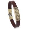 Acessórios Quentes Transfronteiriços Novo Simples Artístico Retrô Pulseira de Couro Bovino Masculina e Feminina Moda Europeia e Americana Pulseira de Couro