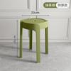 Taburete de Plástico Hogar Silla Nórdica Taburete Redondo Apilable Taburete de Mesa de Comedor Sencillo Cibernético Popular Taburete Molino de Viento Engrosado