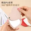 Espejo de Maquillaje Portátil al por Mayor Espejo de Maquillaje Portátil de Cuero PU con Logo Imprimible, Estilo Corazón Espejo Pequeño Estuche de Cuero Personalización