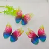 Doble Capa con Diamantes 3cm Tul Mariposa Hecho a Mano diy Pegatinas Faciales Maquillaje de Ojos Pasadores Accesorios para el Cabello Accesorios para Ropa Accesorios Disparo