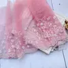 Borde Ancho 21CM Malla Rosa Bordado de Tul Encaje Encaje Vestido de Boda Vestido de Princesa Material de Decoración para Cortinas