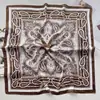 Pañuelo Delgado de Seda de 70 cm con Estampado de Poni, Pañuelo para Mujer, Accesorio para Camisa, Pañuelo para el Cuello, Pañuelo Cuadrado Pequeño, Chal de Alta Gama