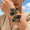 Collares, Anillos, Pulseras, Brazaletes, Pendientes de Moda Versátiles Best-Sellers Transfronterizos Europeos y Americanos para Amazon, Joyería de Puntos Negros y Blancos
