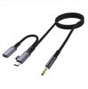 Adequado para Adaptador de Cabo Auxiliar de Carregamento Tipo-C para Lightning para Áudio de Carro Apple, Compatível com Carregamento Rápido