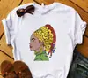 Comércio Exterior Transfronteiriço Camiseta Branca de Manga Curta Feminina com Estampa em Inglês de Menina Cheinha Top EG912-112