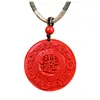 Collar Colgante Redondo de Cinabrio Crudo Atractor de Fortuna con Arena Púrpura y Dorada de Alto Contenido Joyería para Hombres y Mujeres en su Año Zodiacal Venta al por Mayor