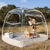 Tienda Transparente de PVC sin Montaje con Diseño de Cielo Estrellado para Picnic al Aire Libre y Camping, Casa Burbuja Resistente al Viento y Cálida