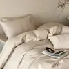Elegante juego de cuatro piezas estilo francés con estampado floral oscuro, todo de algodón, tacto aireado, textura de satén jacquard, ropa de cama lujosa para dormitorio
