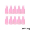 10 Bolsos Clip Descarregador de Nail Art Clip de Mão Capa para Unha do Pé Armadura Óleo Cola Descarregador Capa para Dedo