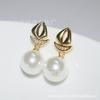 Pendientes Exquisitos de Perla de Navegación Suave Pendientes de Gota de Navegación de Moda para Mujer Nicho Lote Perla de Concha Madre Perla