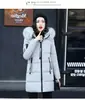 Nuevo Abrigo de Algodón Grueso de Invierno 2026 de Talla Grande y Longitud Media para Mujer, Estilo Coreano, Corte Entallado, Cuello Grande de Piel, Chaqueta de Algodón Estampada para Mujer