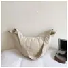 Bolso retro de gamuza y piel de vaca estilo coreano para mujer, gran capacidad, bandolera y cruzada casual relajada, bolso tipo empanada, bolso de media luna