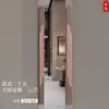 Maçaneta de Porta de Vidro com Logo Gravado Estilo Chinês, Maçaneta de Porta de Madeira Maciça Estilo Antigo para Quartos Privativos, Maçaneta de Entrada de Hotel