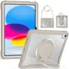 Capa Protetora para Apple Tablet iPad 10ª Geração 10.9 2022 Capa Anti-Queda de Cobertura Total nos Quatro Cantos com Suporte para Caneta e Alça de Pulso