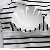 Nova Camisola de Algodão com Bojos, Alças Largas, Regata Listrada, Top na Altura da Cintura, Sutiã Integrado Feminino Lingerie Branca