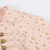 Otoño nuevo al por mayor europeo y americano moda femenina versátil estampado floral traje ajustado K-