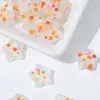 Contas Fofas de Bolinhas Pintadas à Mão, Contas de Vidro Estrela, Contas Soltas com Furo Passante, Pulseira DIY Feita à Mão, Colar, Acessórios e Materiais para Miçangas